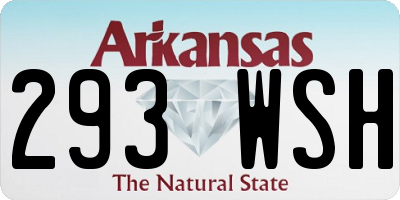 AR license plate 293WSH