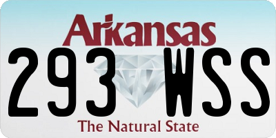 AR license plate 293WSS