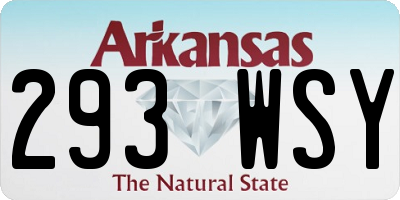 AR license plate 293WSY