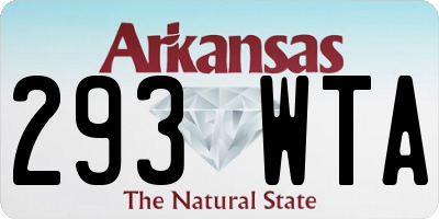 AR license plate 293WTA