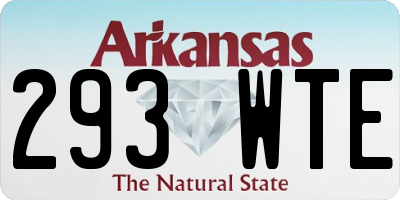 AR license plate 293WTE