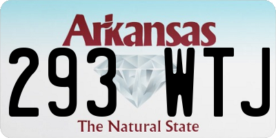 AR license plate 293WTJ
