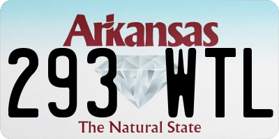 AR license plate 293WTL