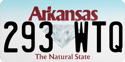 AR license plate 293WTQ
