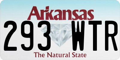 AR license plate 293WTR