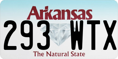 AR license plate 293WTX