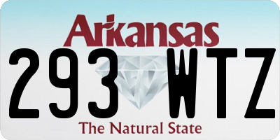 AR license plate 293WTZ