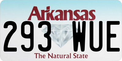 AR license plate 293WUE
