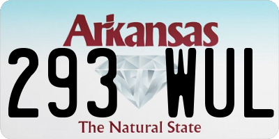 AR license plate 293WUL