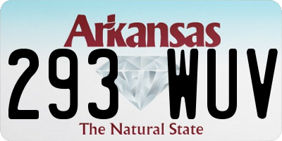 AR license plate 293WUV