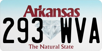 AR license plate 293WVA
