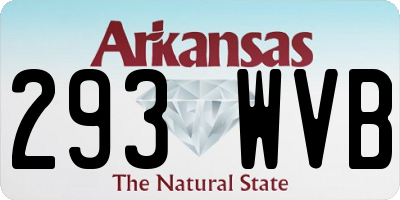 AR license plate 293WVB