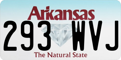 AR license plate 293WVJ