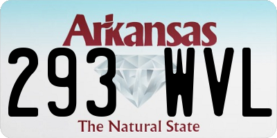 AR license plate 293WVL