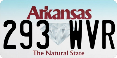 AR license plate 293WVR