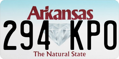 AR license plate 294KPO