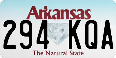 AR license plate 294KQA