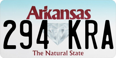 AR license plate 294KRA