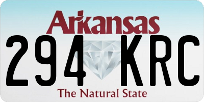 AR license plate 294KRC