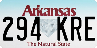 AR license plate 294KRE