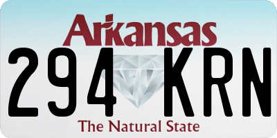 AR license plate 294KRN