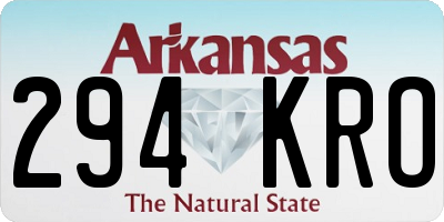 AR license plate 294KRO