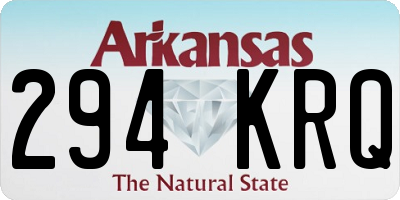 AR license plate 294KRQ