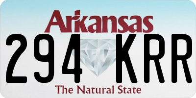 AR license plate 294KRR