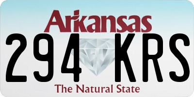 AR license plate 294KRS