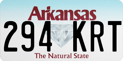 AR license plate 294KRT