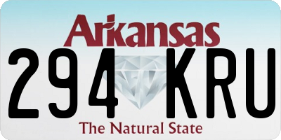 AR license plate 294KRU