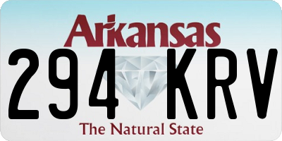 AR license plate 294KRV