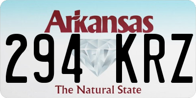 AR license plate 294KRZ