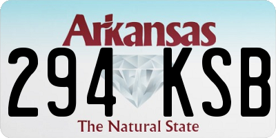 AR license plate 294KSB