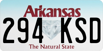 AR license plate 294KSD