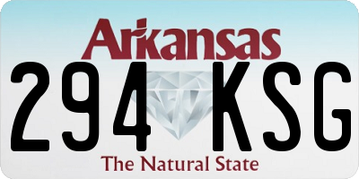 AR license plate 294KSG