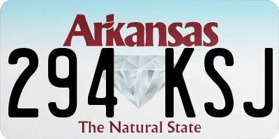 AR license plate 294KSJ