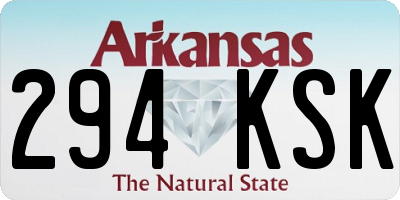 AR license plate 294KSK