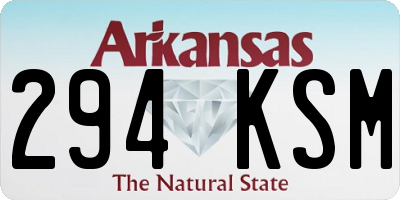 AR license plate 294KSM