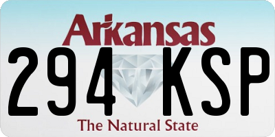 AR license plate 294KSP