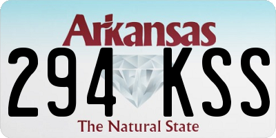 AR license plate 294KSS