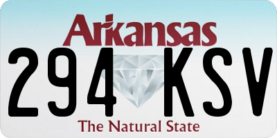 AR license plate 294KSV