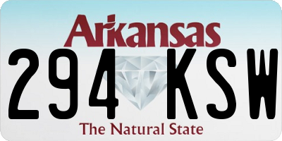 AR license plate 294KSW