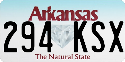 AR license plate 294KSX