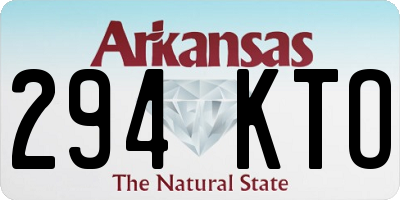 AR license plate 294KTO