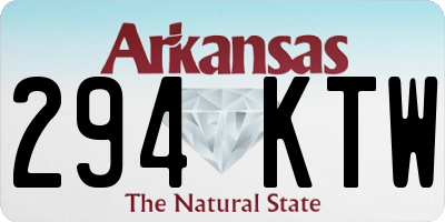 AR license plate 294KTW