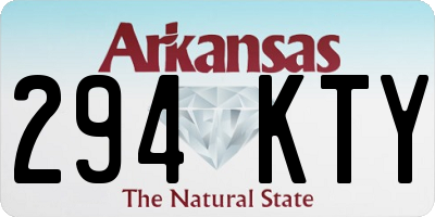 AR license plate 294KTY