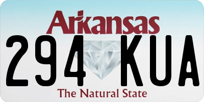 AR license plate 294KUA