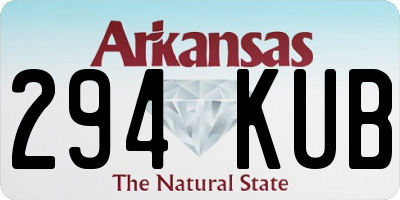 AR license plate 294KUB