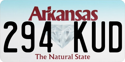 AR license plate 294KUD